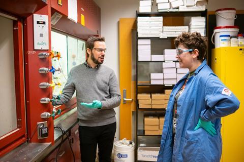 Patrick Melvin in a lab