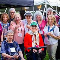 Juliet Goodfriend '63 and friends at Reunion